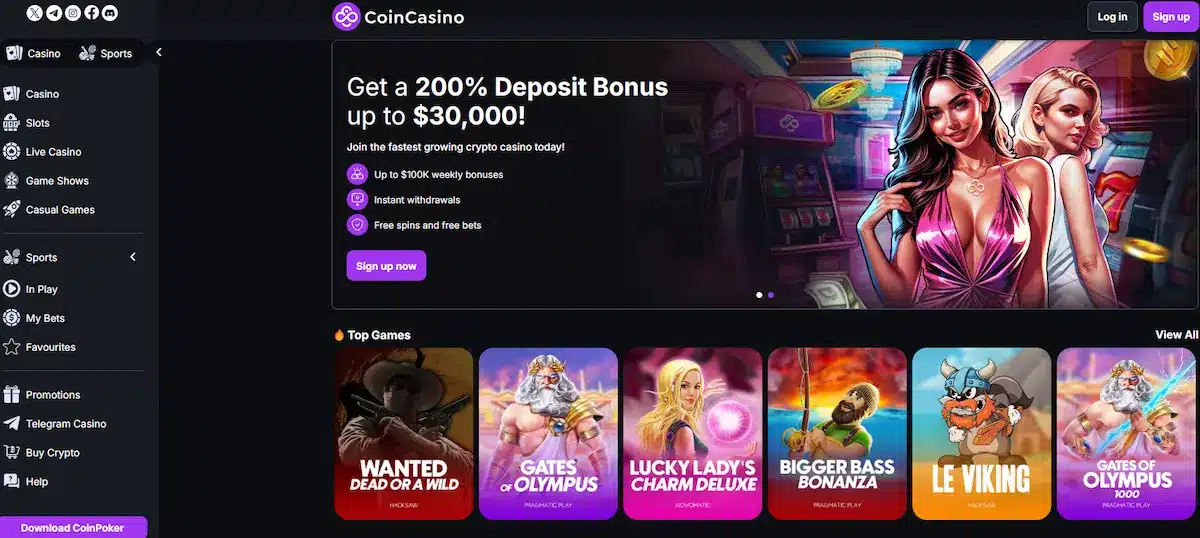 CoinCasino – het domein van de crypto expert