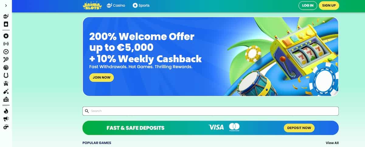 Samba Slots – een feest van spellen en bonussen