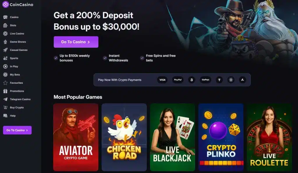 review over het casino zonder cruks van coin casino